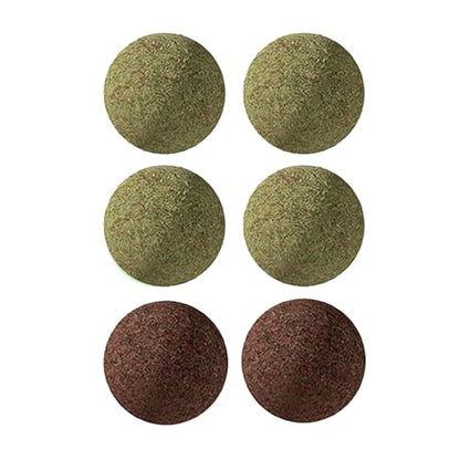 Cat Nip Balls, 4 Catnip Balls and 2 Gall Fruit Balls, Catnip Licking Ball Toys for Indoor Cats