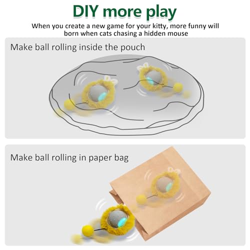 Interactive Cat Toys Ball Super Drive Electric Cat Toy Automatic Rolling Robotic Car Motion Activate