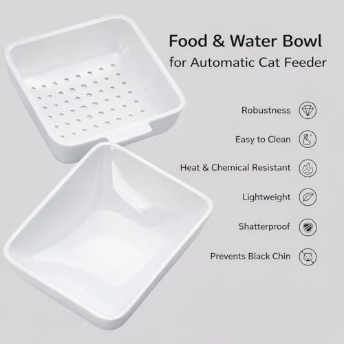 Wi-Fi Automatic Pet Feeder and Waterer for Cats&Dogs, 2-in-1 Set 5L Large Capacity for 2 Weeks, Intuitive App Operation, 2 Way Power Supply, Detachable for Cleaning