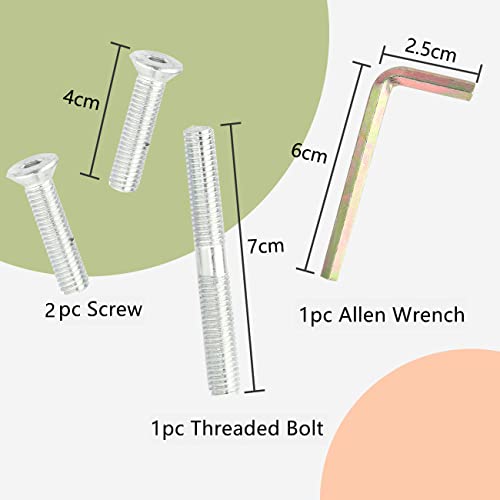 PowerKing Natural Sisal Replacement Scratching Post, 15.7'' 2 Pieces M8 Cat Scratch Post Refill Pole Parts for Refurbishment, Include Screws (White) - color: White, size: 15.7''+15.7'' (2.67''Thick)