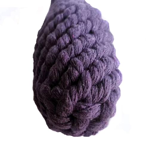 Dog Toys Puppy Teething Chew Toys,Cat Chew Toys Rope Toys,Safe Braided Rabbit Toys Healthy Gift - color: Purple eggplant