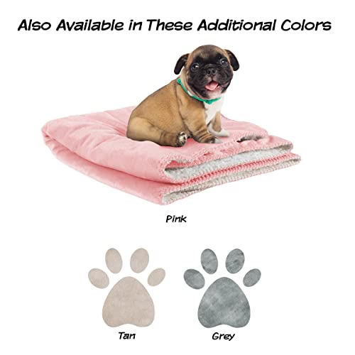 Waterproof Pet Blanket - 30x40-Inch Reversible Sherpa Fleece Throw Protects Couches, Cars, and Beds from Spills, Stains, and Fur by PETMAKER (Pink) - color: Pink, size: X-Small