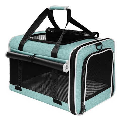 Top Loading Medium Pet Carrier with Privacy Window for Anxiety Cat, Soft-Sided Small Kitten Travel Crate Vet Friendly, Little Dog Bunny Kennel Carry Bag Suitcase, 18x11x11 Teal - color: Teal