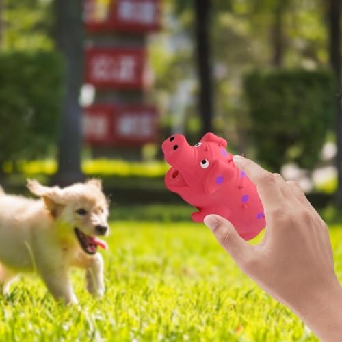 Gralara Squeaky Dog Toy Dog Chews Toy Accessory Entertainment Training for Aggressive Chewers Interactive for Small Large Breed Dogs, Pink - color: Pink