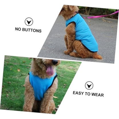 KESYOO Breathable Pet Vest Mesh Sleeveless Dog Shirt Cooling Summer Clothes Blue M for Puppies and Small Dogs