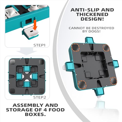 Dog Puzzle Toy Mental Stimulation - Level 3 in 1 Dogs Food Feeder Puzzle, Dog Treat Puzzle Feeder (Advanced-Mars Green Board) - color: Level 3 in 1-Advanced-Mars Green Board