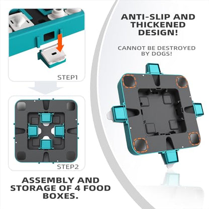 Dog Puzzle Toy Mental Stimulation - Level 3 in 1 Dogs Food Feeder Puzzle, Dog Treat Puzzle Feeder (Advanced-Mars Green Board) - color: Level 3 in 1-Advanced-Mars Green Board