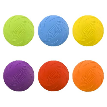 XISAOK Multipurpose Dog Flying Discs Chew Toy for Training Feeding Outdoor Activities Soft Rubber Design