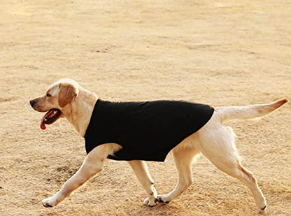Dog Blank Shirts,Summer Clothes for Small Medium Puppy French Bulldog,Dogs Girl Boy Summer Sun Cotton Tee Shirt,Black Grey M - color: Blank Black Grey, size: Medium