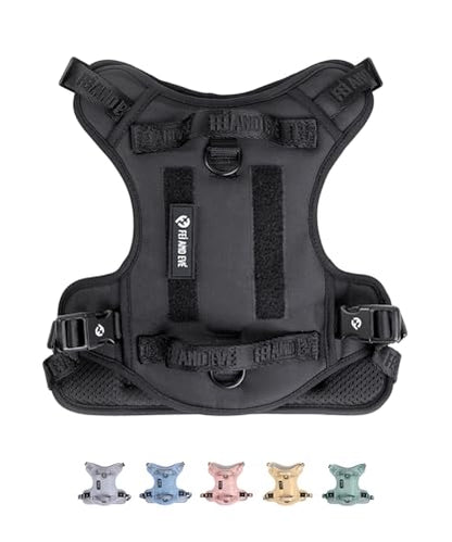 2026 New Edition, Fei & Eve Classic Dog Harness - Quick-Release Buckles | 3-Point No-Pull Control | Heavy-Duty 900D Nylon | Dual Safety Handles | Breathable Mesh | Adjustable Fit | X-Large,Black - color: Black, size: XL