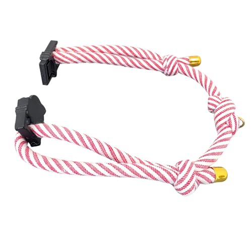 Breakaway Cat Collar – Adjustable Soft Cotton Breakaway Kitten Collar for Indoor & Outdoor Cats 6–13 Inch, Includes 2 Split Rings and Yellow Bell, Lightweight, Handmade in California (Red Stripe) - color: Red Stripe