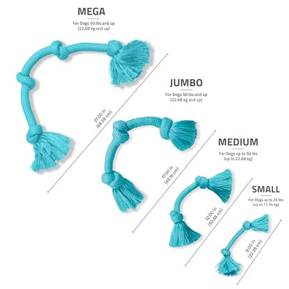 Playology Dog Toys | Dri-Tech Rope Toy Tug of War Rope for Aggressive Chewers | Jumbo Peanut Butter Scented Toy - Easy to Clean and Made from Non Toxic Materials - size: Jumbo, style: Peanut Butter