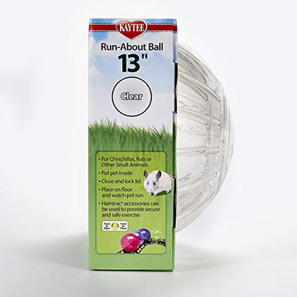 Kaytee 13" Clear Run-About Exercise Ball For Pet Rats & Chinchillas - color: Clear, size: 13"