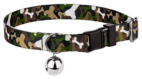 Country Brook Petz - Woodland Bone Camo Cat Collar - Camouflage Collection Featuring Rugged Designs - color: Woodland Bone Camo