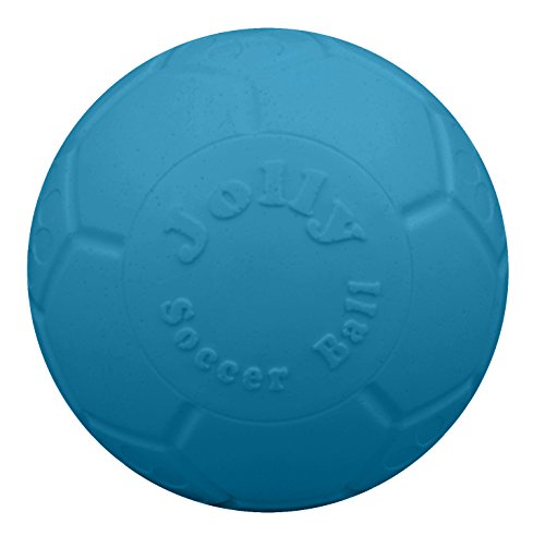 Jolly Pets Large Soccer Ball Floating-Bouncing Dog Toy, 8 inch Diameter, Ocean Blue - color: Ocean Blue, size: 8 Inch Diameter