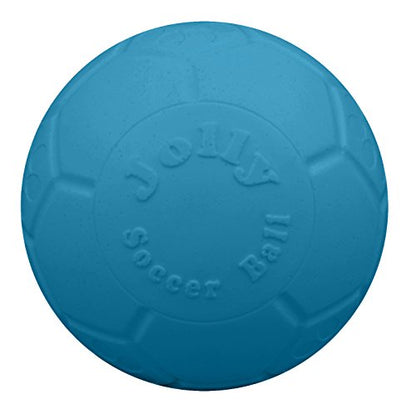 Jolly Pets Large Soccer Ball Floating-Bouncing Dog Toy, 8 inch Diameter, Ocean Blue - color: Ocean Blue, size: 8 Inch Diameter