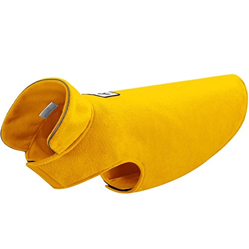 Creation Core Windproof Plush with Sport Vest Dog Clothes Night Reflective Jacket Pet Keep Warm Jacket No Pull No Choke Design Eco-Friendly for Small and Large Big Dog(Yellow XL) - color: Yellow, size: X-Large