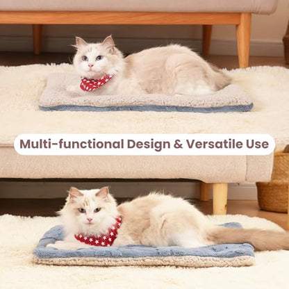 Self Warming Cat Bed, 36 X 23 Inch Reversible Two-Sided Use Self Heating Mat for Cats and Dogs, Washable Cat Warming Pad for Indoor Use, Cozy Flannel Base. (L - 36 X 23 Inch) - size: L - 36 X 23 Inch