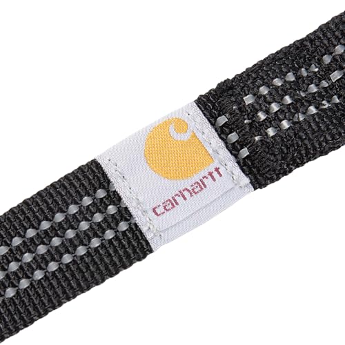 Carhartt Pet Durable Nylon Webbing Shock Absorbing Leash for Dogs, Reflective Stitching for Visibility, Black, Large - color: Black