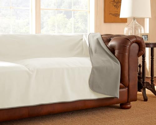 Mambe 100% Waterproof Furniture Cover Blanket for Dogs and Cats, Protection for Bed Couch Sofa Recliner Carpet, Soft Durable Washable Microfleece, Buff-Clay, 70x120 inches - color: Buff-clay, size: 70" x 120" Sofa