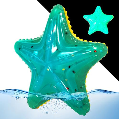 Dog Toy Floating Luminous, Squeaky Dog Toy, Glow in the Dark (Large Starfish) - style: Large Starfish