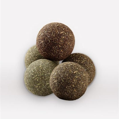 Natural Catnip Toys for Indoor Cats Interactive Cat Nip Balls, 5Pcs, 2 Catnip, 2 Silvervine, and 1 Gall Fruit Ball - size: 5 Pack, style: Catnip Ball