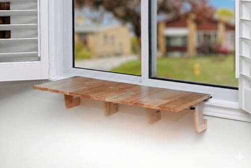 Original SillMate Window Plant Shelf, 31.88"x 13.77" Sill Shelf for Plants - Verify Sizing First - Cat Perch - Renter Friendly No Drilling/Damage - Sill Extender for Plants (81 x 35cm) - size: Large