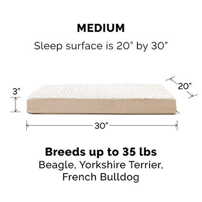 Furhaven Replacement Dog Bed Cover Ultra Plush Faux Fur & Suede Mattress, Machine Washable - Cream, Medium - color: Cream, size: Medium (Pack of 1)