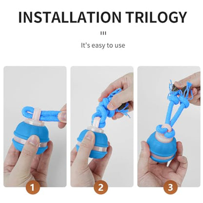 Interactive Dog Toys Dog Ball,Automatic Rolling and Bouncing Moving Dog Toy,Squeaky Rolling Balls with Flashing Light,USB Rechargeable Chew Toys for Puppy Small Dogs, Pet Ball to Keep Them Busy - color: Blue
