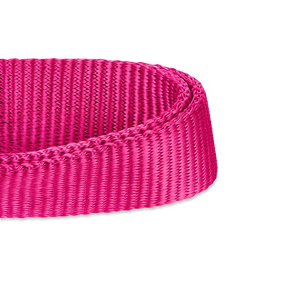 Small Dog Collar Quick-Release| Heavy-Duty Nylon Puppy Collar, Adjustable & Durable Pet Supplies for Boy & Girl Dogs (Small, Rose Red) - color: Rose Red, size: Small