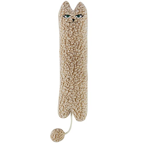 TTcat Catnip Silvervine Matatabi Pillow for Cats & Kittens,Cat Kicker Toy,Large Size Cat Pillow Soothing Plush Cat Toy(Beige). - color: Beige