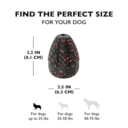 Chew King Supreme Durable Rubber Dog Toy for Aggressive Chewers, Treat-Dispensing Heavy-Duty Chew Toy with Safety Air Vent, Interactive Dog Toy for Training & Enrichment, Medium 3.2" x 2.5" - color: D) Medium Treater