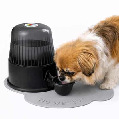 Pet Water Dispenser for Dogs and Cats, 67.6 oz – Gravity-Fed Water Bowl for Clean Drinking, Prevents Wet Fur, BPA-Free Polypropylene, Vida Mansa (Clear Black) - color: Clear Black