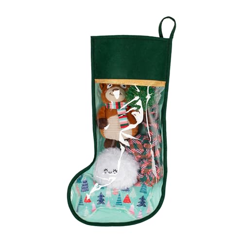 Fringe Studio Pet Toy, Happy Pawlidays Dog Toy Stocking 6 Piece Set, PetShop Collection (630020) - color: Pawlidays