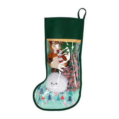 Fringe Studio Pet Toy, Happy Pawlidays Dog Toy Stocking 6 Piece Set, PetShop Collection (630020) - color: Pawlidays