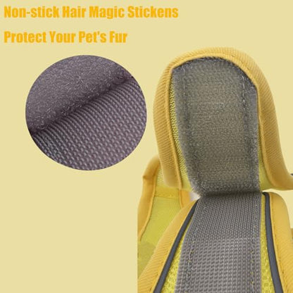 Sparkly Dog Harness Small Sized and Leash Set for Small Dogs Cats,Yellow S Puppy Harness, Step in Soft Dog Reflective Vest, Breathable Mesh Pet Harness. (Yellow, S) - color: Yellow, size: S