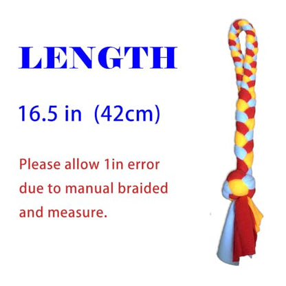Dewonch Dog Fleece Rope Teaser Toy as Replacement to Chase and Tug (A-2PCS) - style: A-2PCS