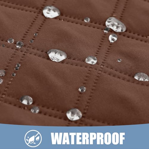 Smiry Waterproof Dog Bed Cover Pet Blanket, Soft Washable Dog Blanket for Furniture Bed Couch Sofa Reversible, Checkered (40"x70", Brown/Beige) - color: Brown/Beige, size: 40x70 Inch