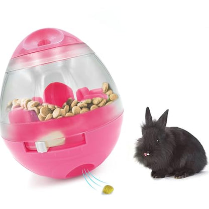 SunGrow Puppy, Small Dog Breeds, and Pocket Pet Treat Ball, Boredom Buster Ends Naughty Chewing and Bloat, Encourages Exercise, Interactive Puzzle Feeder Ideal for Rabbits, Rats, and Hamsters, 4.6” - color: Pink