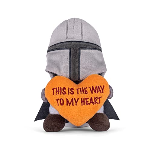 STAR WARS for Pets Dog Toy Mandalorian Plush Squeaker | 6” Mandalorian to My Heart Plush Squeaker Pet Toy | Soft Chew Toy for Dogs | Mandalorian Stuffed Animal 6 Inch - color: Mandalorian "To My Heart", size: 6 Inch