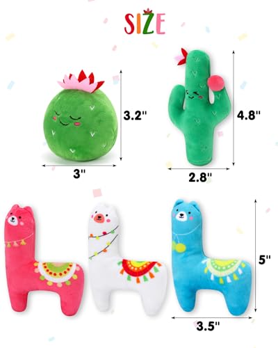 CiyvoLyeen Cactus Llama Catnip Toys 5Pcs Chew Interactive Toy for Cat Lover Cute Birthday Gift Indoor Kitty Bite Pet Supplies - color: Cactus Llama - 5Pcs