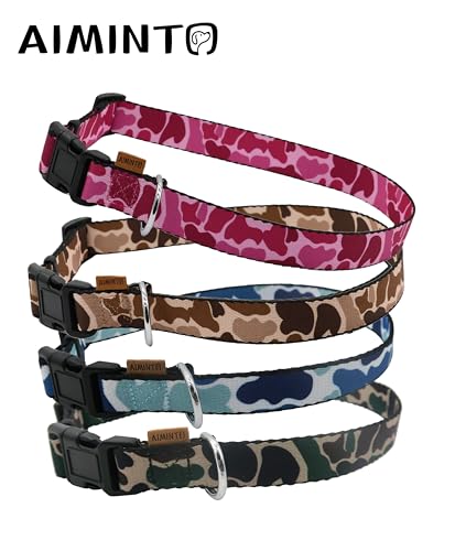 Dog Collar, Cute Camouflage Pattern, Soft and Adjustable Collar with Quick Release Buckle (S (Neck 11-18", Width 5/8"), Camouflage Brown) - color: Camouflage Brown, size: S (Neck 11-18", Width 5/8")