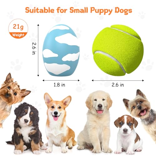 Squeaky Dog Toys, Soft Chewing Dog Balls, 6 Pcs Interactive Squeak Fetch Playing Pet Toy, Durable Bouncing Toys to Keep Them Busy, 2.6" Egg Ball for Puppies Small Breeds - style: 6 Pack