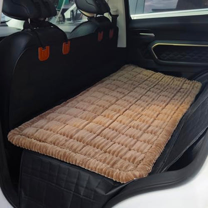 Dog Bed for Car, Backseat Pet Bed Mat, Dog Seat Cover for Car Back Seat, Non-Slip Travel Pet Mat, Fit for Backseat Extenders and Seat Covers (Darkcoffee, 24.8x54inch) - color: Darkcoffee
