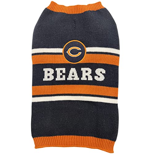 NFL Chicago Bears Dog Sweater, Size Medium. Warm and Cozy Knit Pet Sweater with NFL Team Logo, Best Puppy Sweater for Large and Small Dogs - color: Chicago Bears, size: Medium