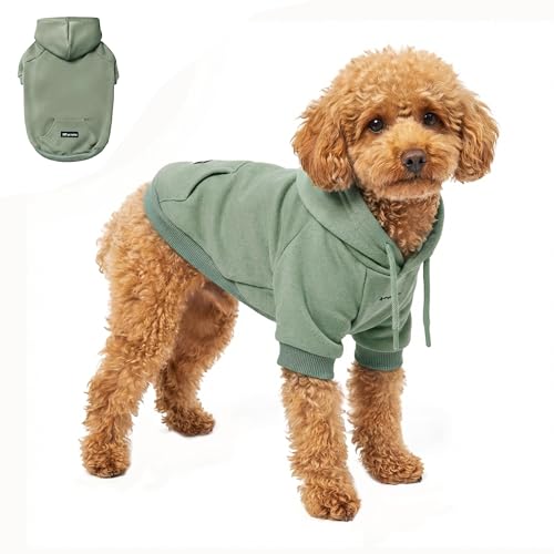 Tuff Pupper Dog Hoodie | Premium Quality Insulated Fabric | Ultra Soft Interior for Superior Comfort | Elastic Cuffs & Drawstring for Warmth | Stretch Fit Suitable for All Breeds (Teal, XXS) - color: Sage Teal, size: 5-10 lbs (XX-Small)