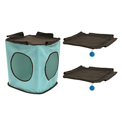 Kitty City Cube and Platforms (Textile Replacement) - color: D) Cube House