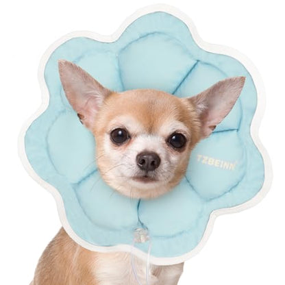 Soft Small Dog Cone Collar Alternative for Small Dogs(Adult Yorkshire Adult Chihuahua Pomeranian), Comfortable Dog Neck Recovery Cone, Adjustable Head Pillow Cone After Surgery to Stop Licking - size: S(Neck Girth:6.3"-9")
