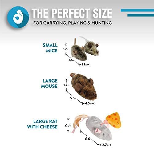 OurPets Play-N-Squeak Mouse Hunter Cat Toys (Interactive Cat Toy & Catnip Toy with Real Mouse Electronic Sound) Perfect Toys for Indoor Cats with Catnip - style: Mouse Hunter (Pack of 1)