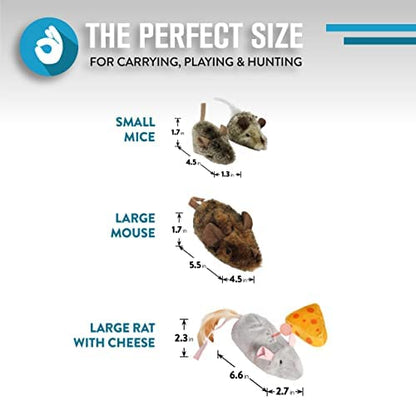 OurPets Play-N-Squeak Mouse Hunter Cat Toys (Interactive Cat Toy & Catnip Toy with Real Mouse Electronic Sound) Perfect Toys for Indoor Cats with Catnip - style: Mouse Hunter (Pack of 1)